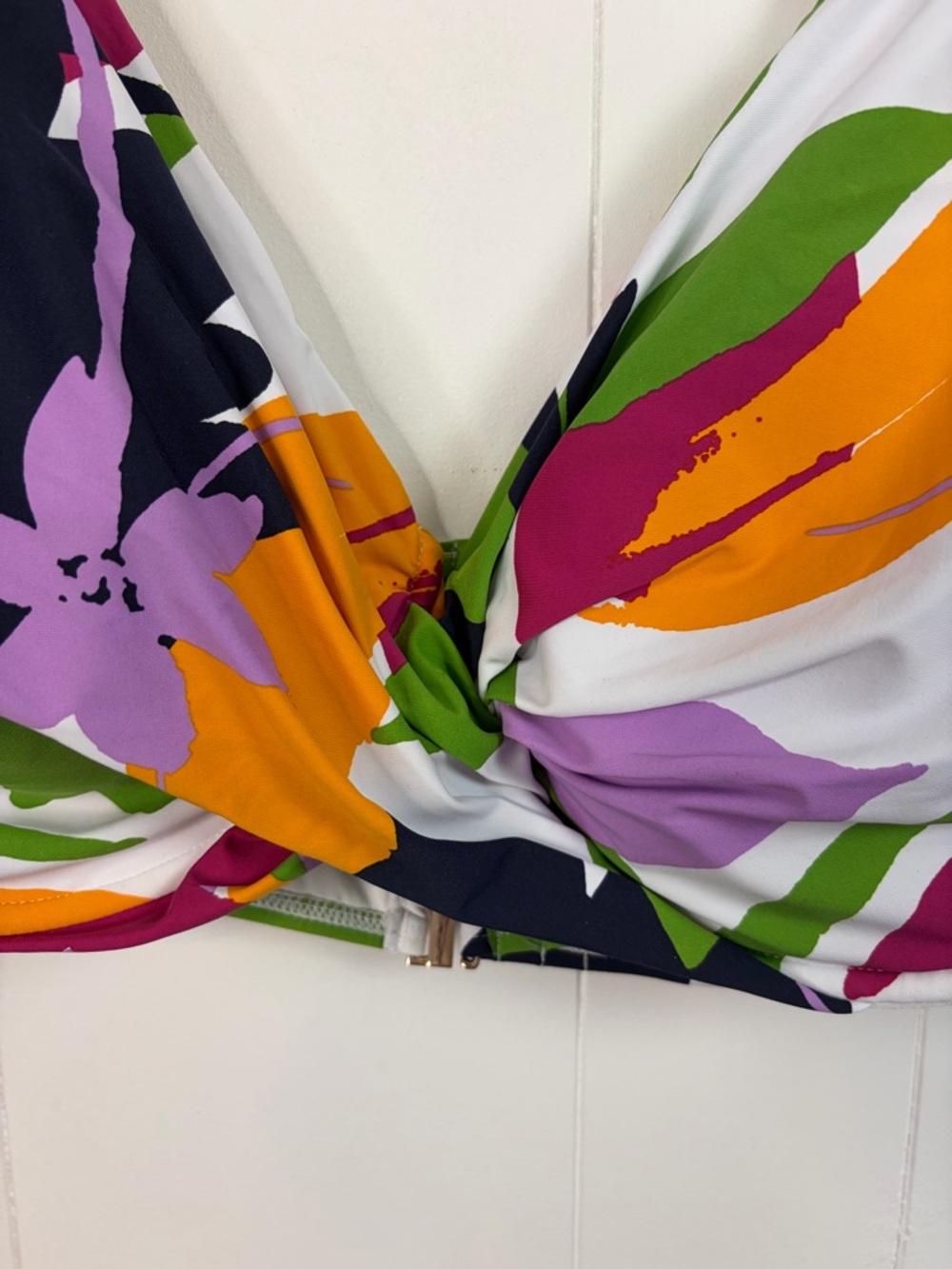 Anne Cole New NWT Underwire Twist Front Floral Bikini Swim Top Plus Size 24W - Picture 6 of 8
